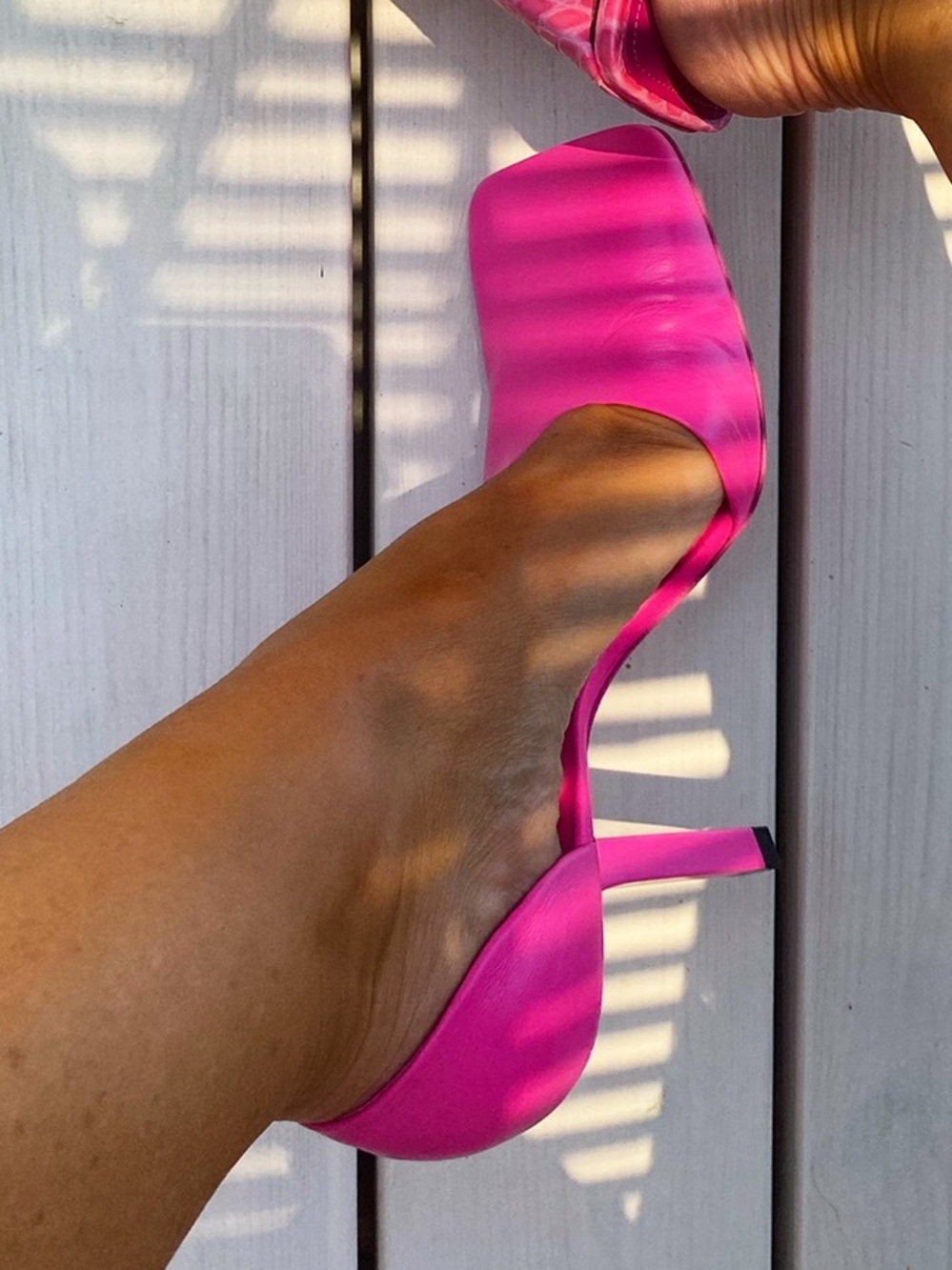 Balenciaga Hot Pink Square Toe Pumps Size EU 36.5 (Fits 37) Brand New